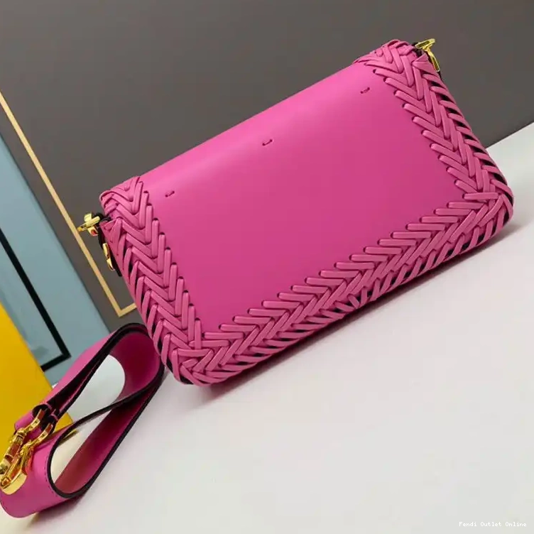 Affordable In Bag Leather Stitching Baguette Rose Medium Fendi 0618